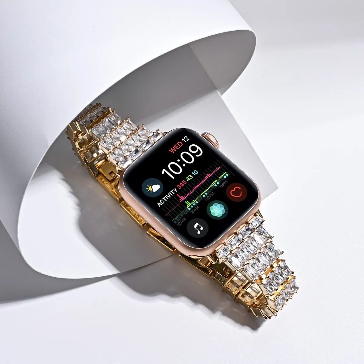 Shiny Diamond Strap For Apple Watch Band Series 7 6 5 Wristband