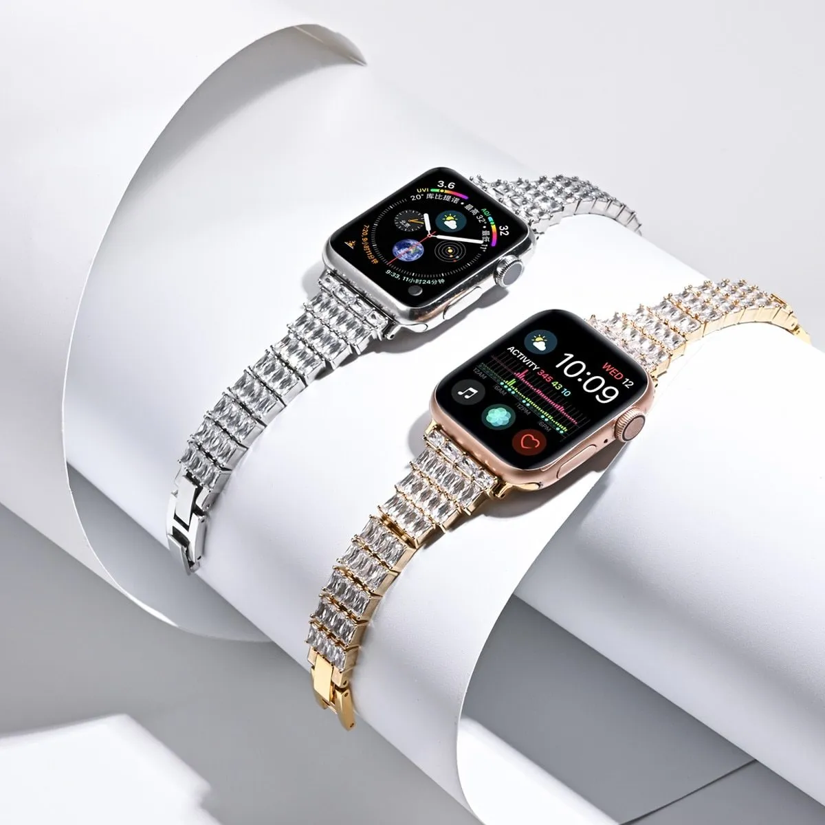 Shiny Diamond Strap For Apple Watch Band Series 7 6 5 Wristband