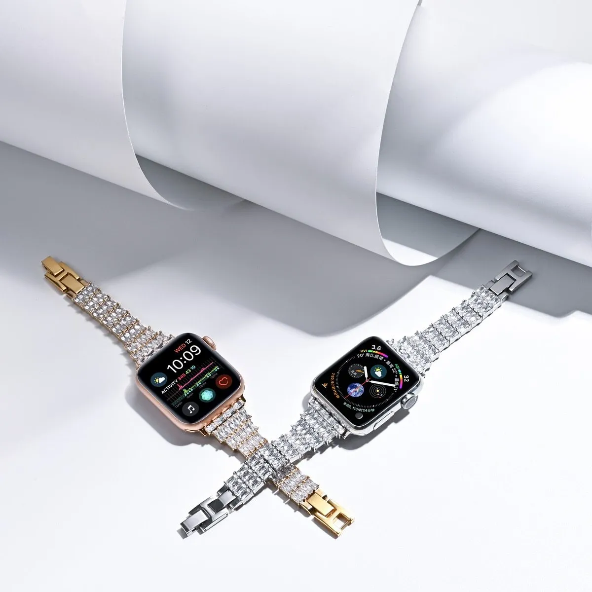 Shiny Diamond Strap For Apple Watch Band Series 7 6 5 Wristband
