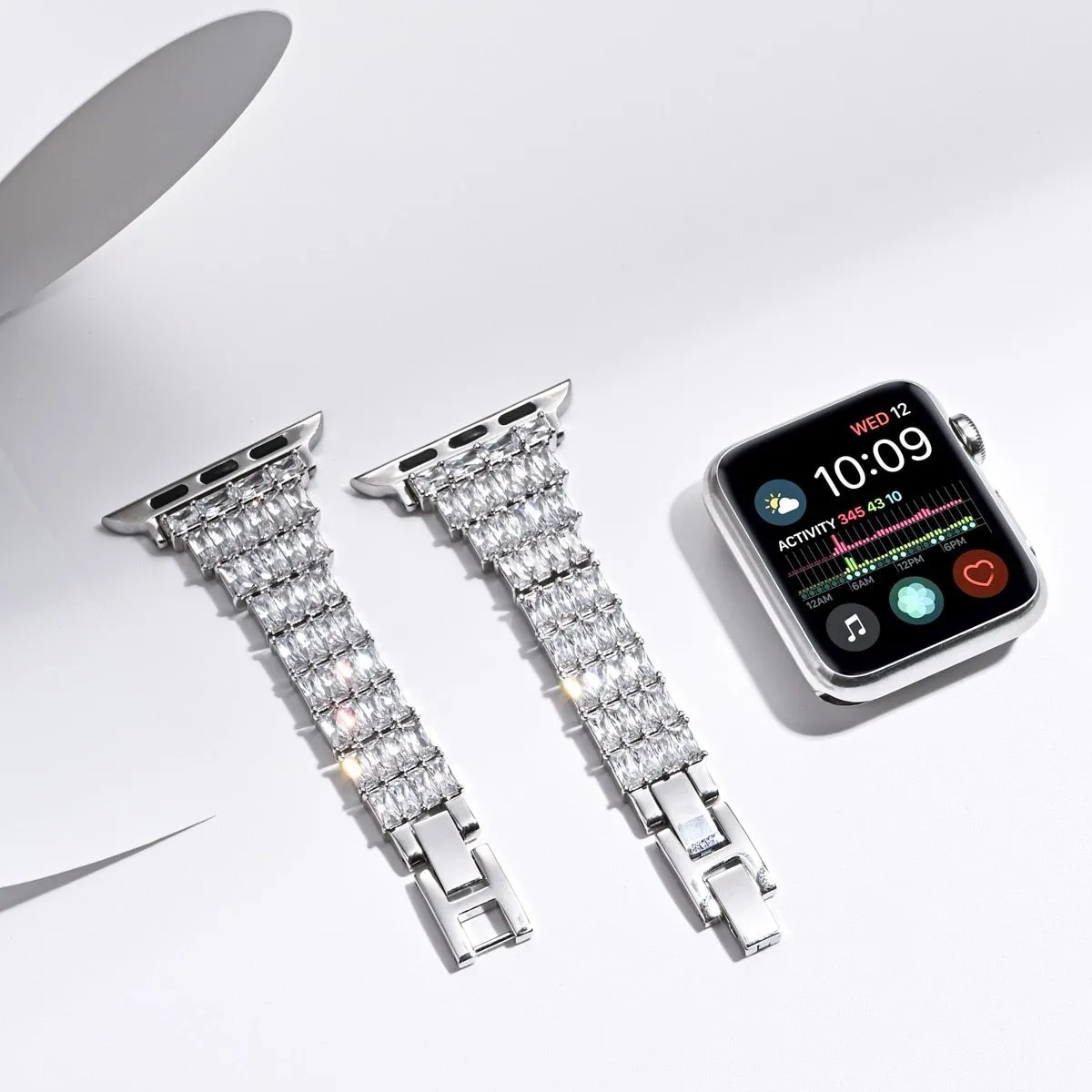 Shiny Diamond Strap For Apple Watch Band Series 7 6 5 Wristband
