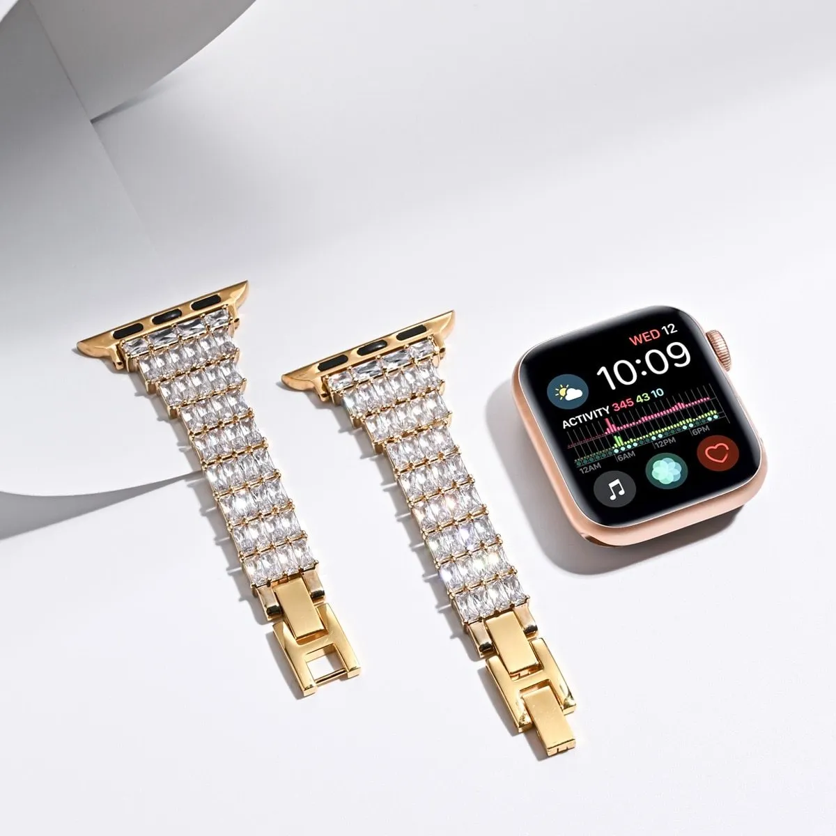 Shiny Diamond Strap For Apple Watch Band Series 7 6 5 Wristband