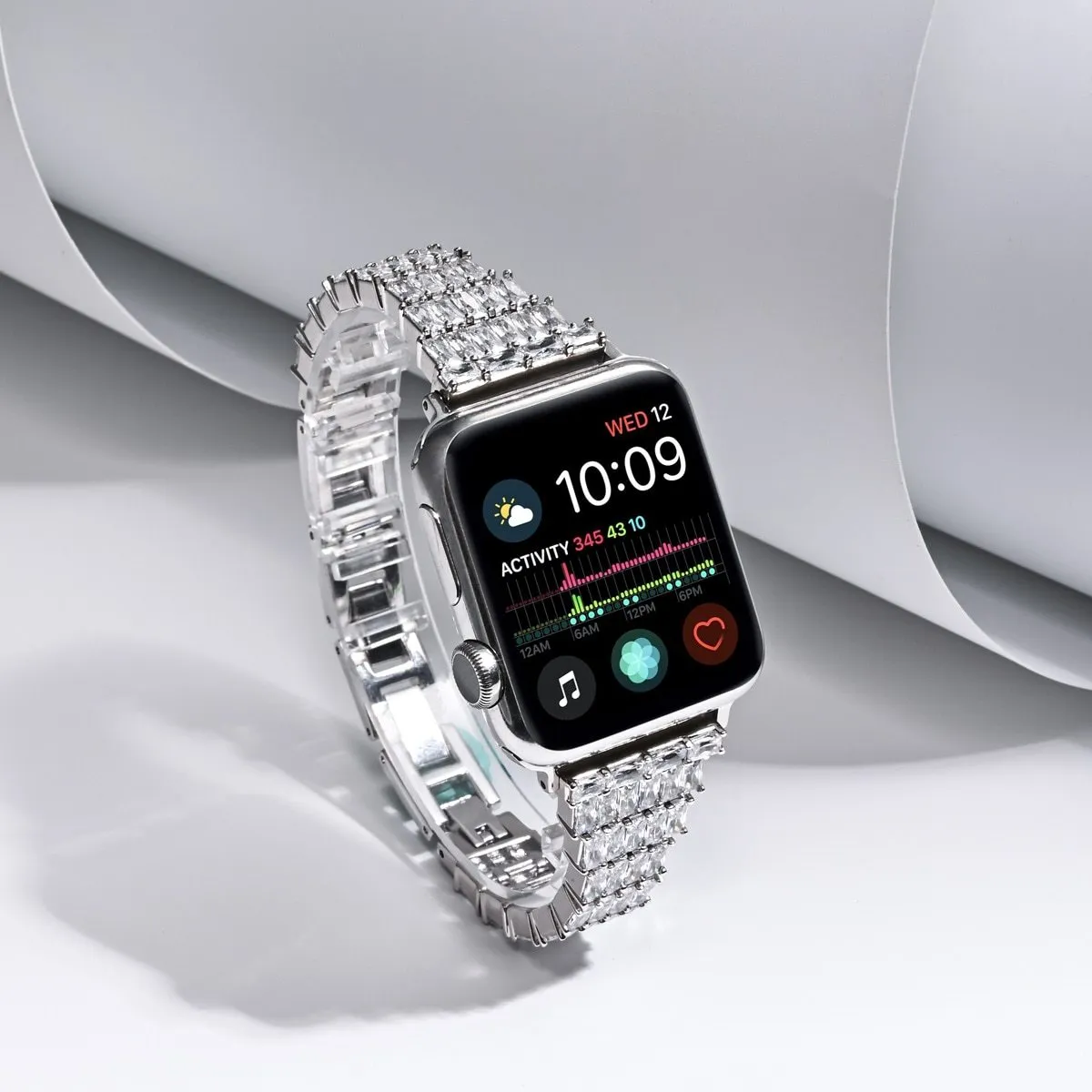 Shiny Diamond Strap For Apple Watch Band Series 7 6 5 Wristband