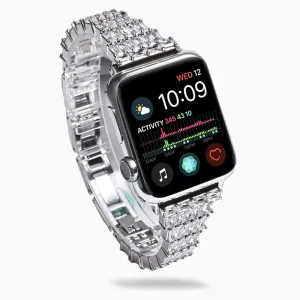 Shiny Diamond Strap For Apple Watch Band Series 7 6 5 Wristband