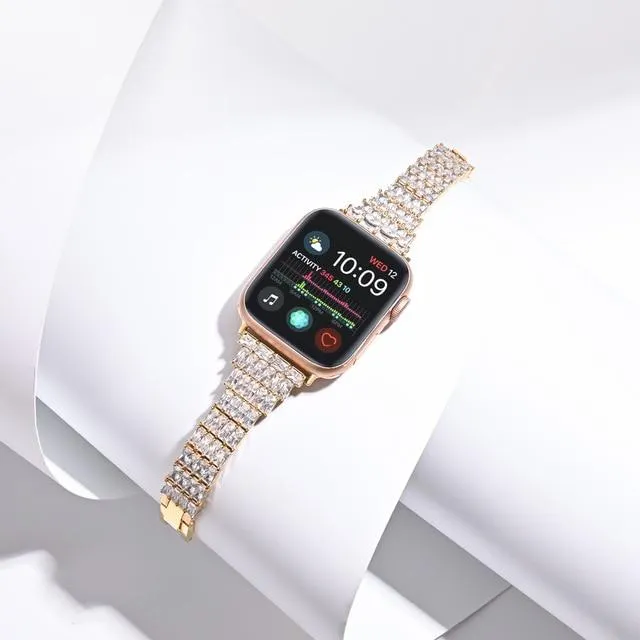 Shiny Diamond Strap For Apple Watch Band Series 7 6 5 Wristband