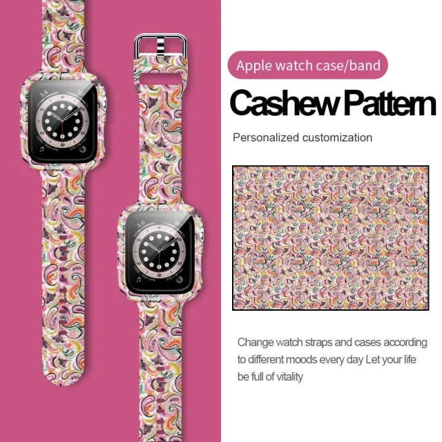 Silicone Leopard Strap   Case Replacement Wristband Series 6 5 4