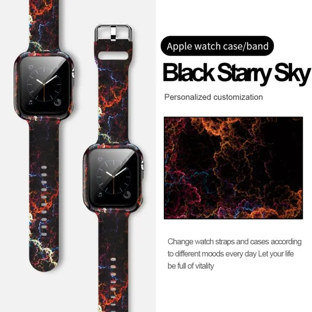 Silicone Leopard Strap   Case Replacement Wristband Series 6 5 4