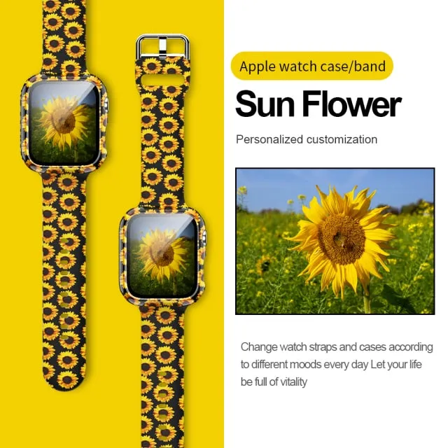 Silicone Leopard Strap   Case Replacement Wristband Series 6 5 4