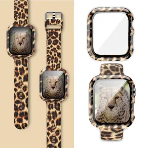 Silicone Leopard Strap   Case Replacement Wristband Series 6 5 4