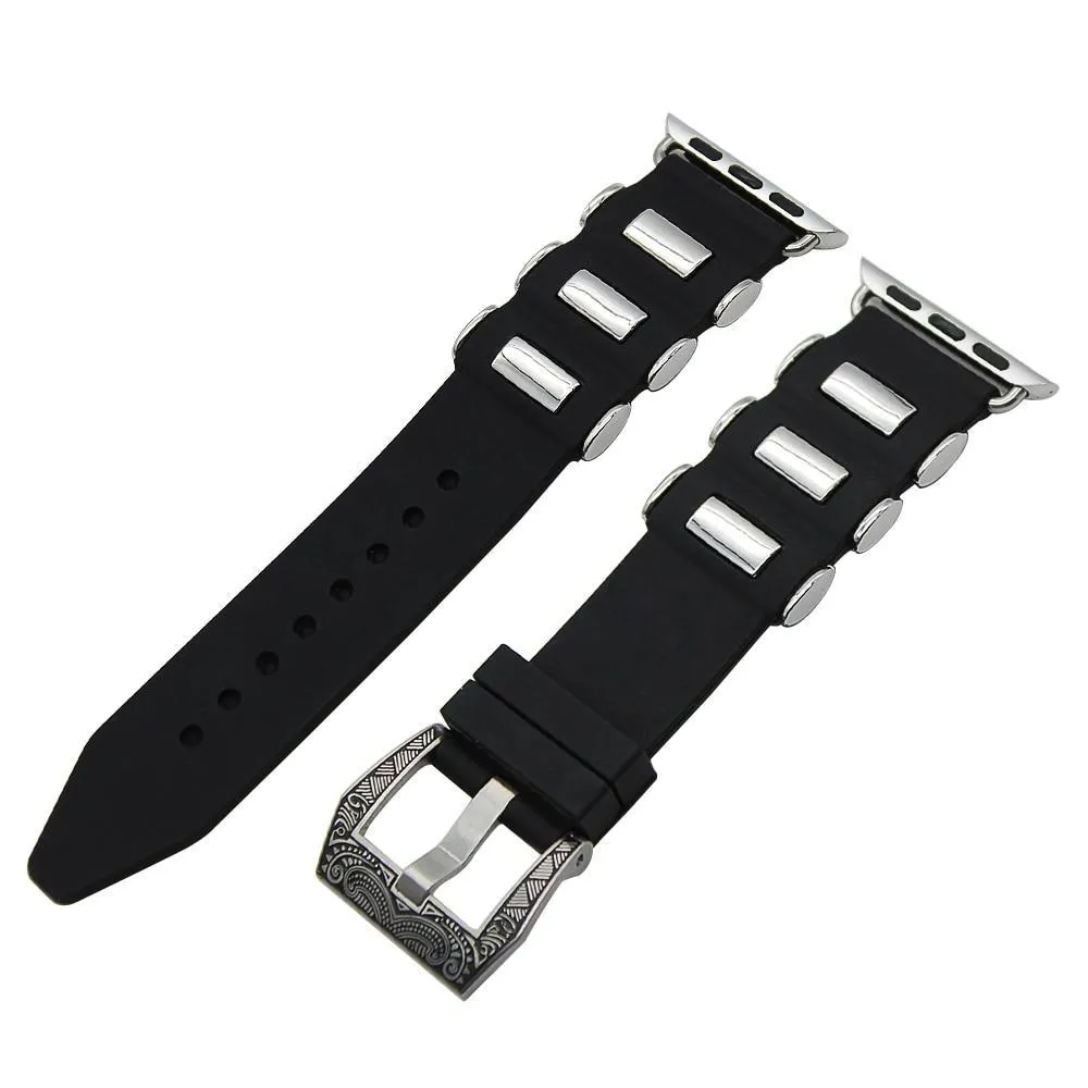 Silicone Rubber Steel Tang Buckle Sports Bracelet Series