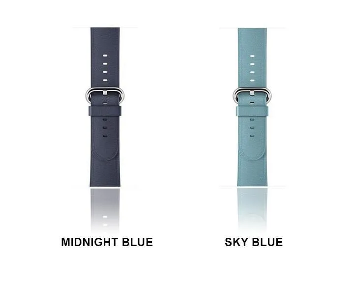 Silver buckle Apple Watch Band Premium Leather Strap Series