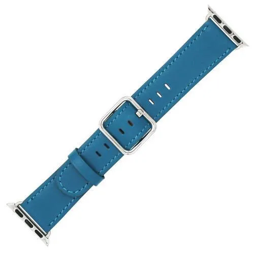 Silver buckle Apple Watch Band Premium Leather Strap Series
