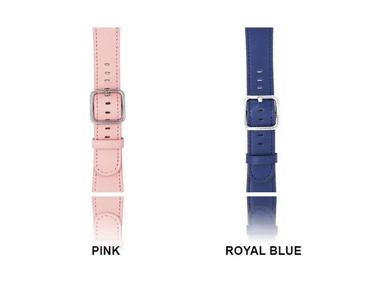 Silver buckle Apple Watch Band Premium Leather Strap Series