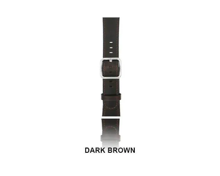 Silver buckle Apple Watch Band Premium Leather Strap Series
