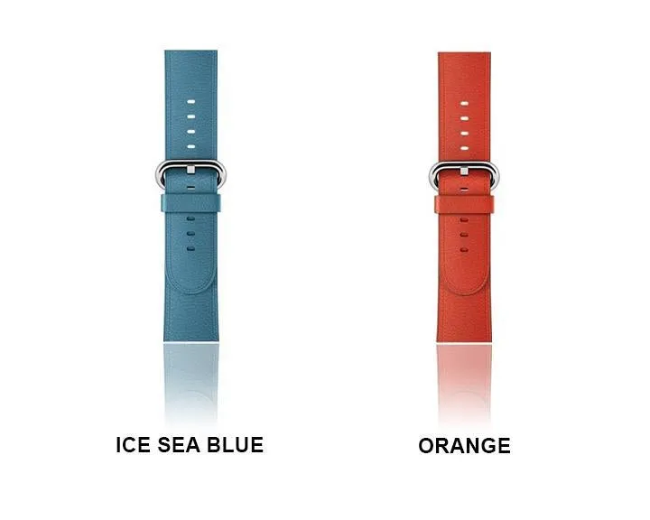 Silver buckle Apple Watch Band Premium Leather Strap Series