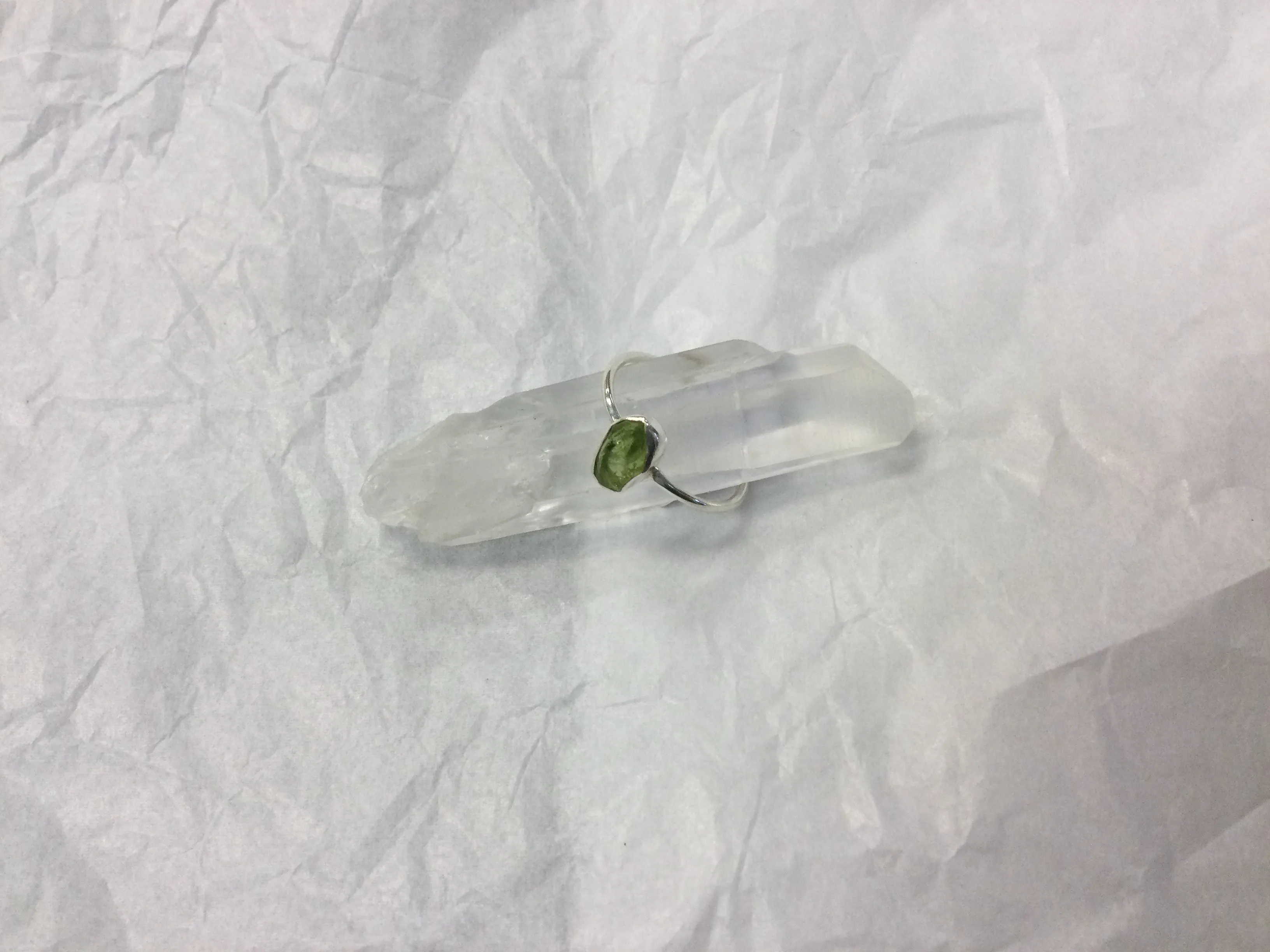 Silver Peridot Ring