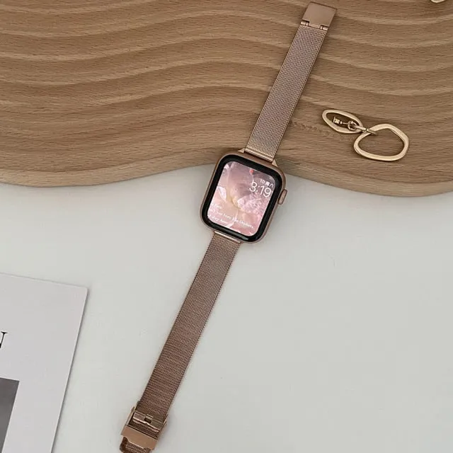 Slim High-Quality Steel Metal Strap Series 8 7 6 5  Wristband