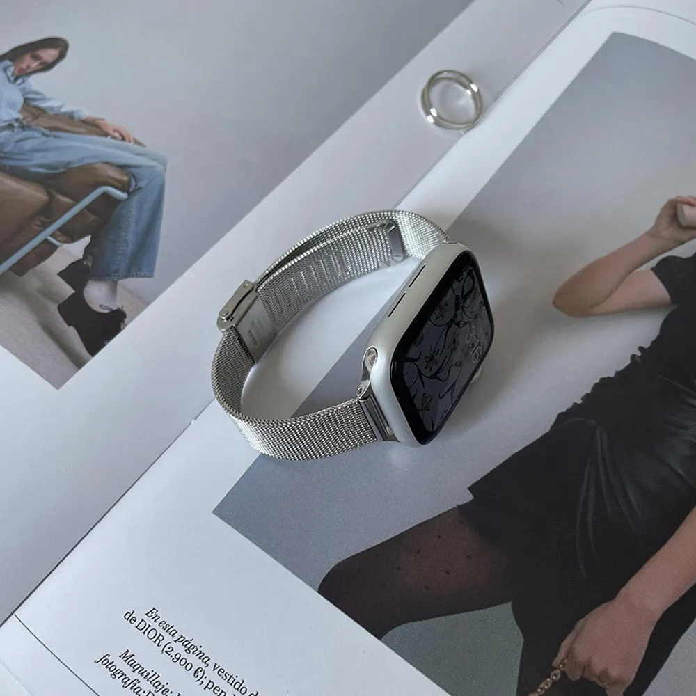 Slim High-Quality Steel Metal Strap Series 8 7 6 5  Wristband