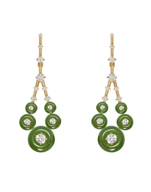 Small Jade Gravity Earrings