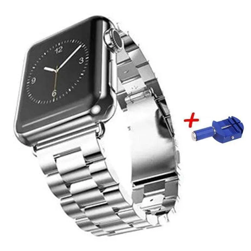 Sports Link Stainless Steel Metal Rolex Style Strap w/ tool