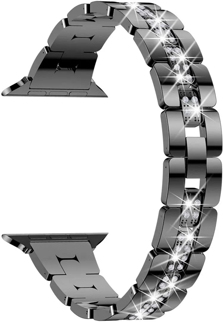 Stainless Steel For Series 6 5 4 Women's Luxury Diamond Strap Case