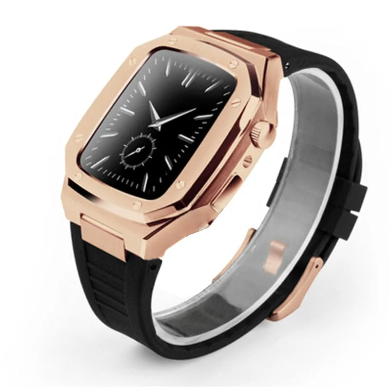 Stainless Steel Watch Case Modification Set Rubber Bracelet Series 6 5