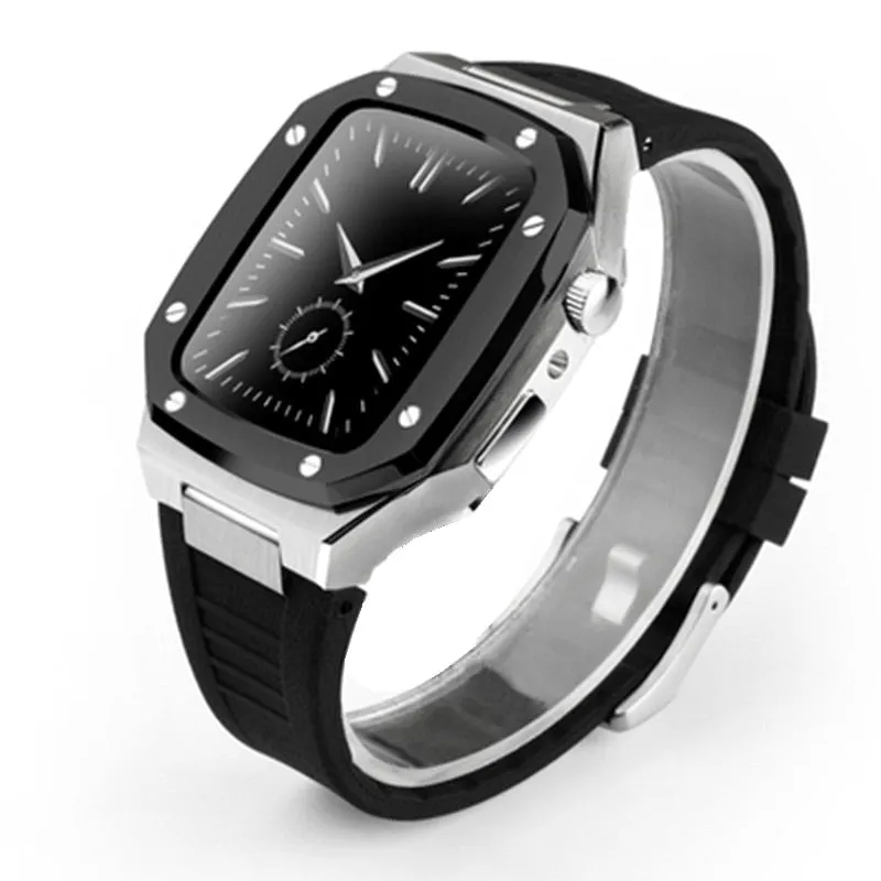 Stainless Steel Watch Case Modification Set Rubber Bracelet Series 6 5