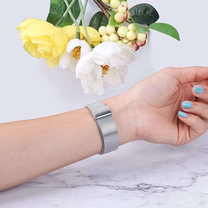 Strap & bling Case For Apple Series 8 7 44mm 45mm Milanese Steel Metal