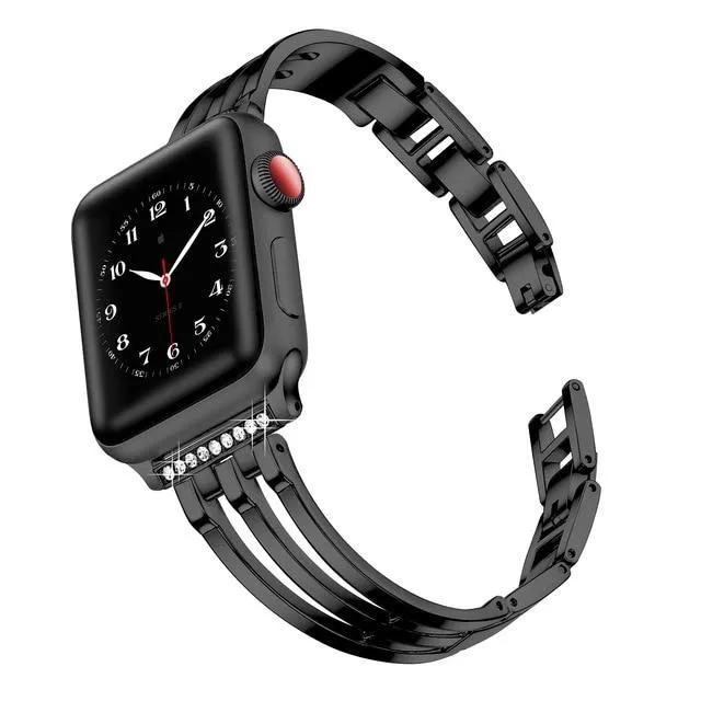 Strap for Apple Watchband 7 6 5 4 Luxury Diamond High-Quality Steel