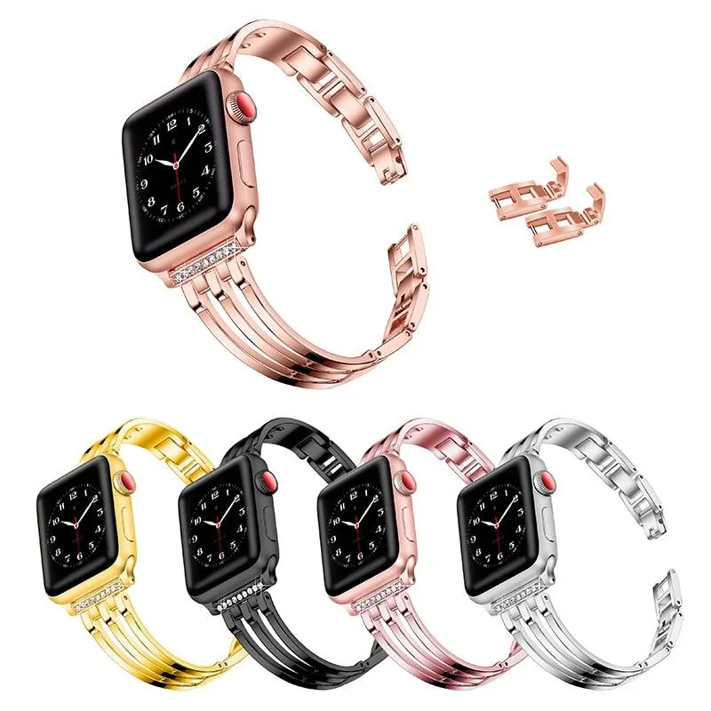 Strap for Apple Watchband 7 6 5 4 Luxury Diamond High-Quality Steel