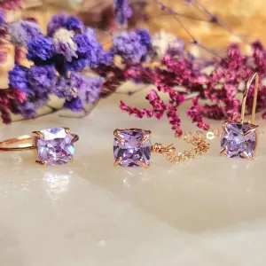 The Ashlynn - Brilliant Lavender Amethyst Necklace