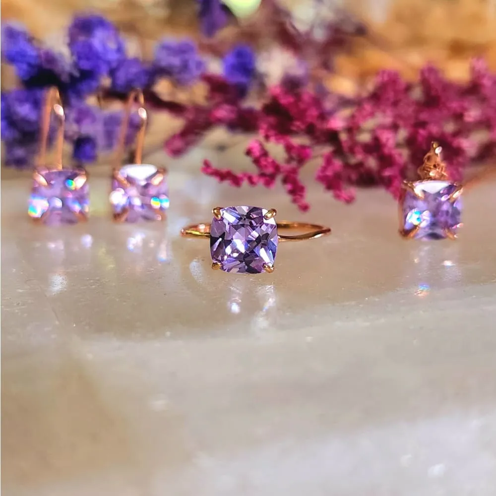 The Ashlynn - Brilliant Lavender Amethyst Necklace