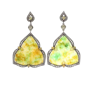 Trillian Cut Jade Earrings