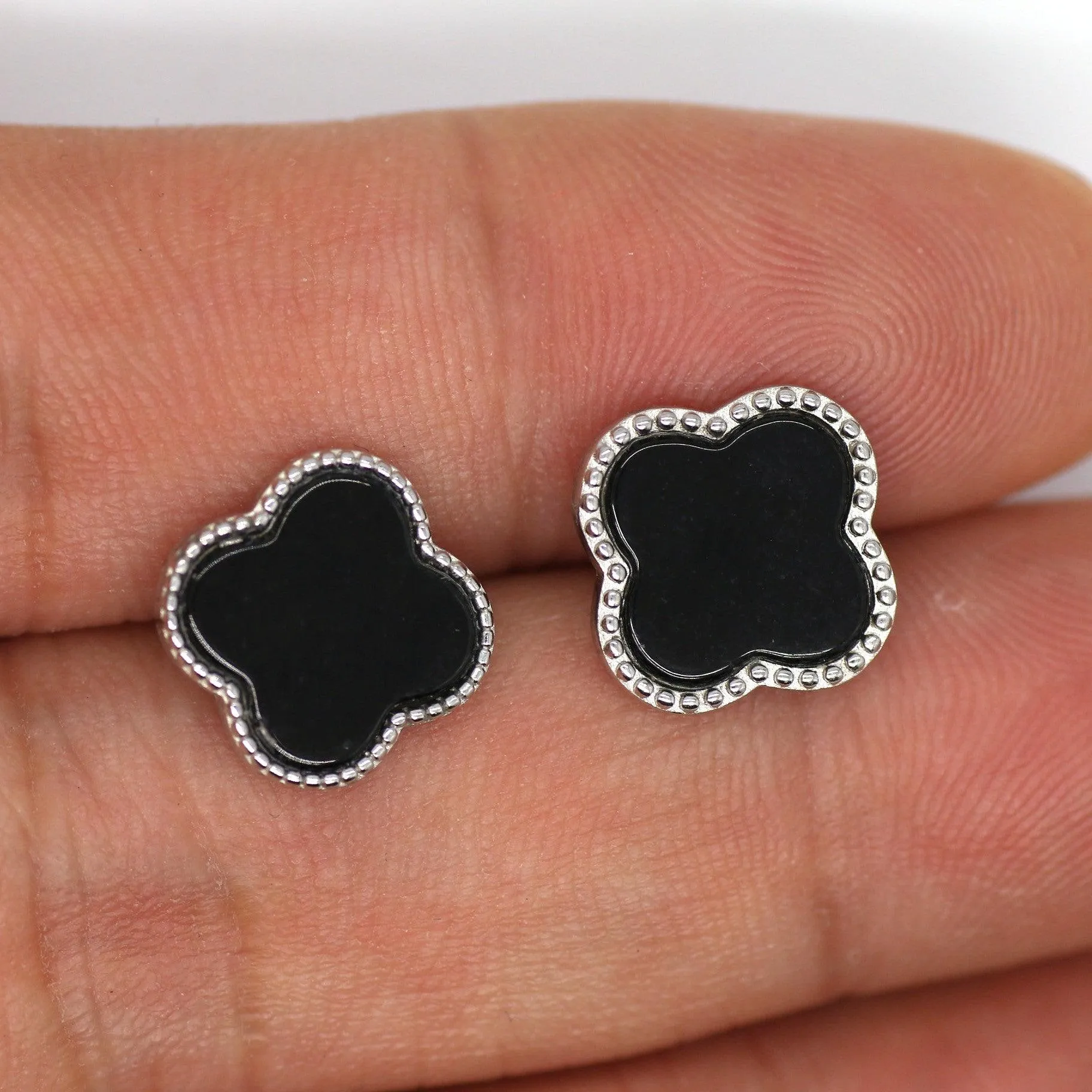 Type A Jadeite Jade Earrings s925 Silver Inlay NM-SGCX-OA0K