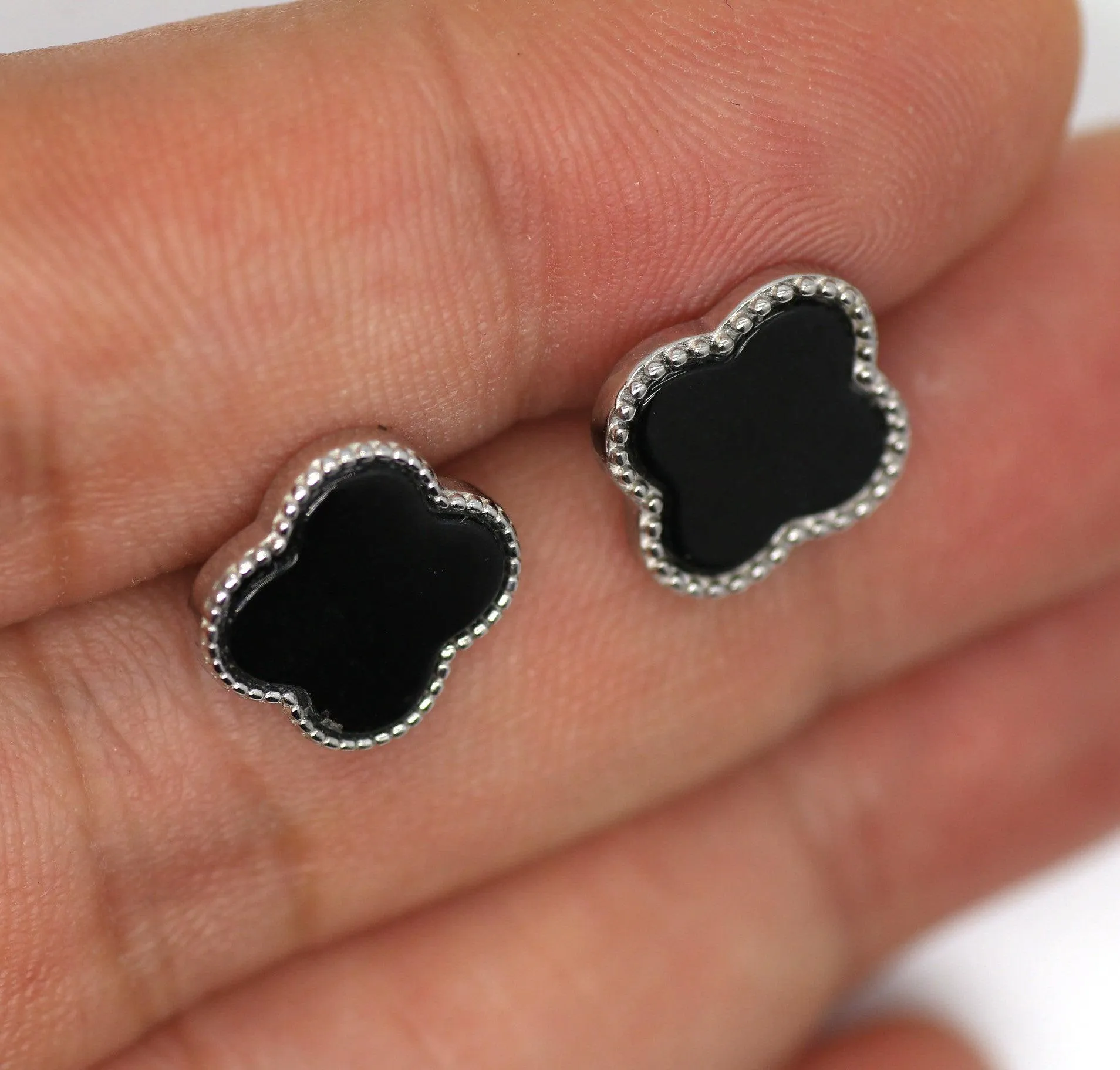 Type A Jadeite Jade Earrings s925 Silver Inlay NM-SGCX-OA0K