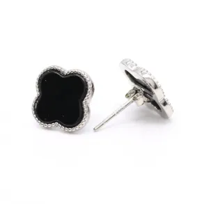 Type A Jadeite Jade Earrings s925 Silver Inlay NM-SGCX-OA0K