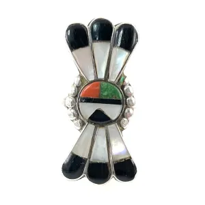 Vintage Sun Face Ring<br>Size: 5.5