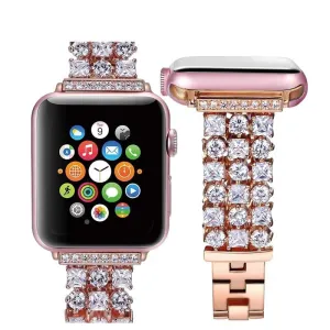 Women Diamond Strap for Apple Watchband 7 6 5 Luxury Bling Bracelet