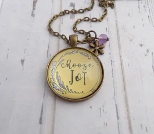 Women's Choose Joy Pendant Necklace