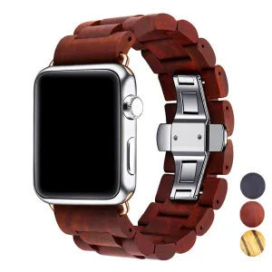 Wooden Strap Series Metal Butterfly Clasp Wristband