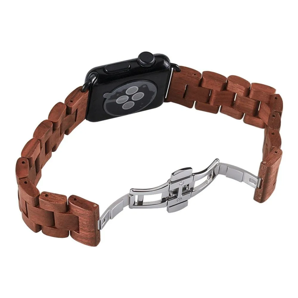 Wooden Strap Series Metal Butterfly Clasp Wristband