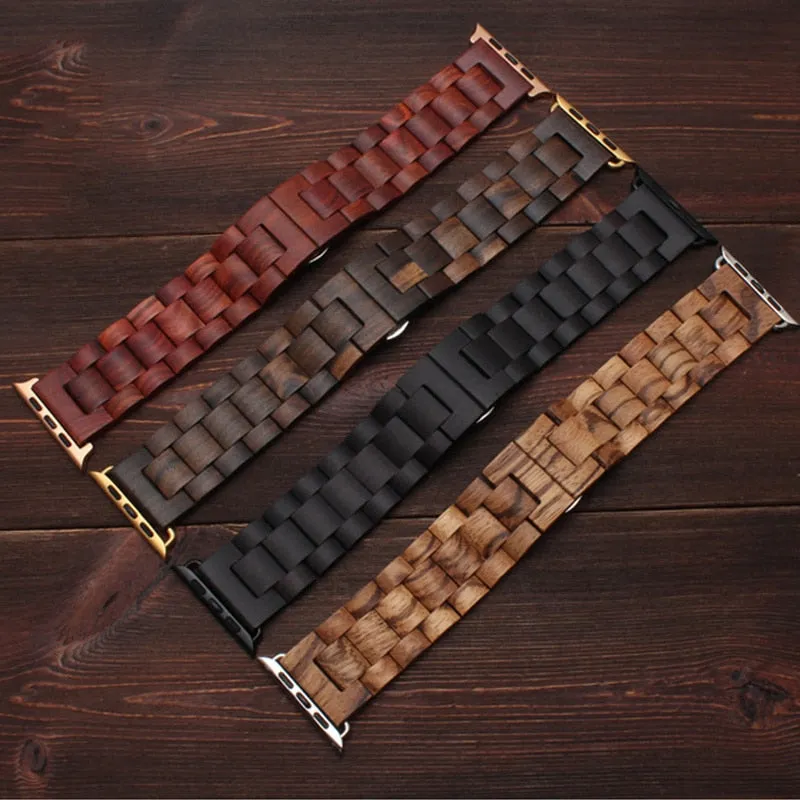 Wooden Strap Series Metal Butterfly Clasp Wristband
