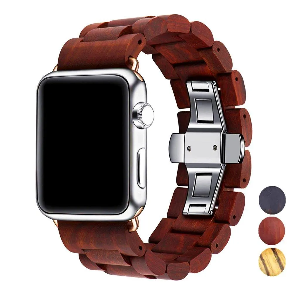 Wooden Strap Series Metal Butterfly Clasp Wristband