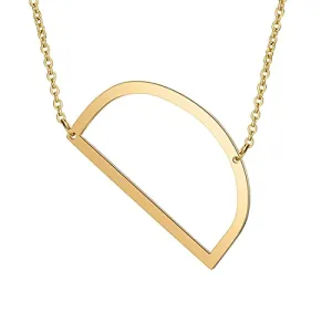 Yellow Chimes Latest Fashion Stainless Steel Gold Plated Initial Pendant with Alphabet D for Women and Girls, Medium