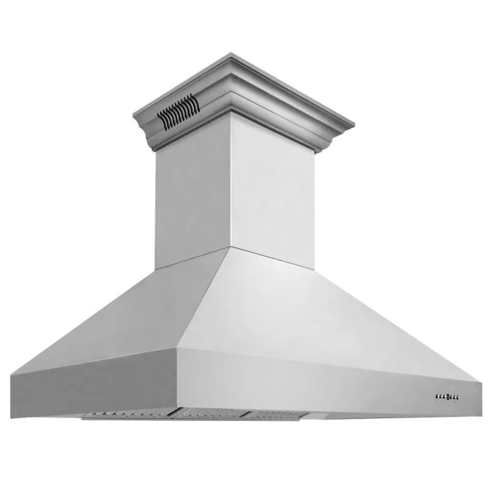 ZLINE 48 IN. Professional Wall Mount Range Hood in Stainless Steel with Built-In CrownSound® BlueTooth Speakers (667CRN-BT-48)