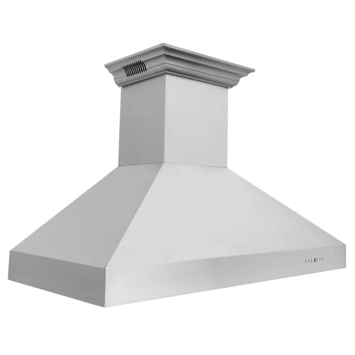 ZLINE 48 IN. Professional Wall Mount Range Hood in Stainless Steel with Built-In CrownSound® BlueTooth Speakers (667CRN-BT-48)