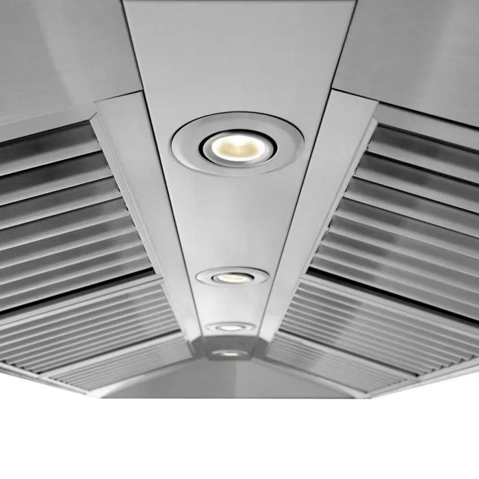 ZLINE 48 IN. Professional Wall Mount Range Hood in Stainless Steel with Built-In CrownSound® BlueTooth Speakers (667CRN-BT-48)
