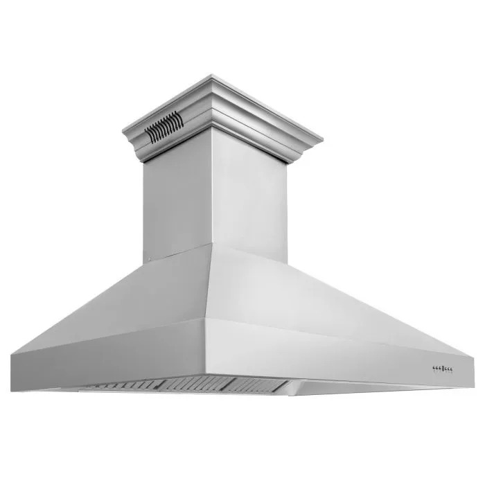 ZLINE 48 IN. Professional Wall Mount Range Hood in Stainless Steel with Built-In CrownSound® BlueTooth Speakers (697CRN-BT-48)