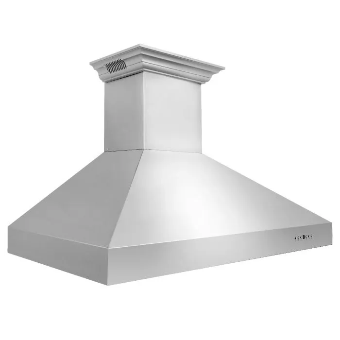 ZLINE 48 IN. Professional Wall Mount Range Hood in Stainless Steel with Built-In CrownSound® BlueTooth Speakers (697CRN-BT-48)